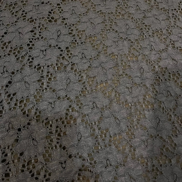 Lane Bryant Crew Neck Sheet Yoke Lace Blouse - Picture 3 of 7